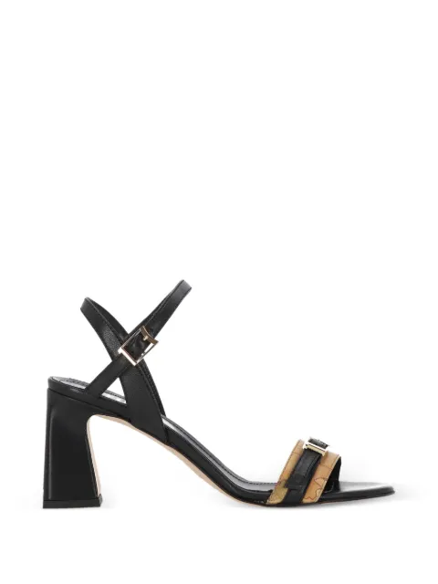 ALVIERO MARTINI 1° CLASSE Geo Map buckle-fastening sandals Black 1443402B0001
