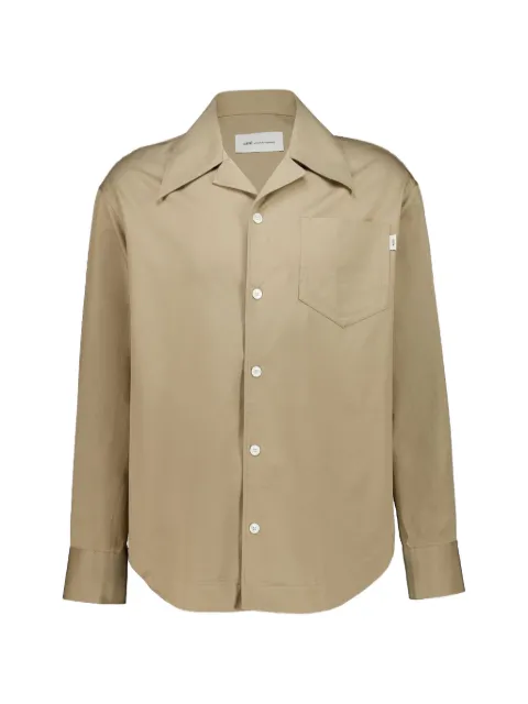 AMI Paris chest-pocket long-sleeve shirt Neutrals USH810CO0214A036