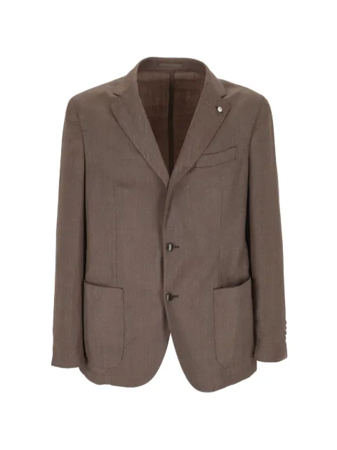 L.B.M. 1911 herringbone-weave blazer Brown 65168032884