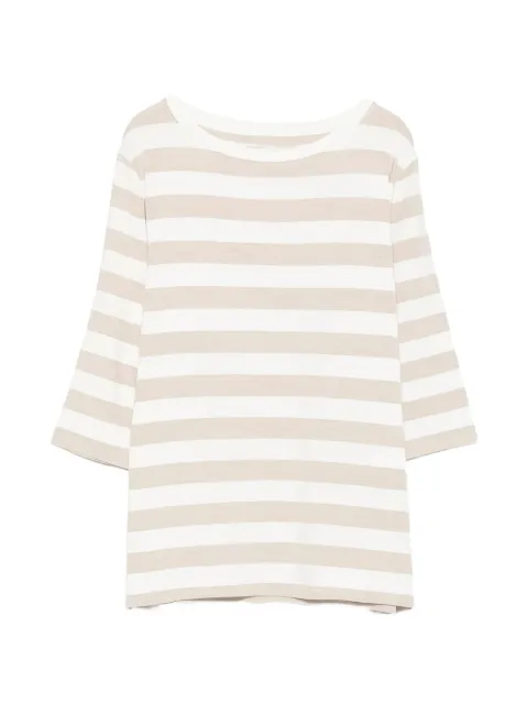 Majestic Filatures striped boat-neck T-shirt White E26M608FTS571386