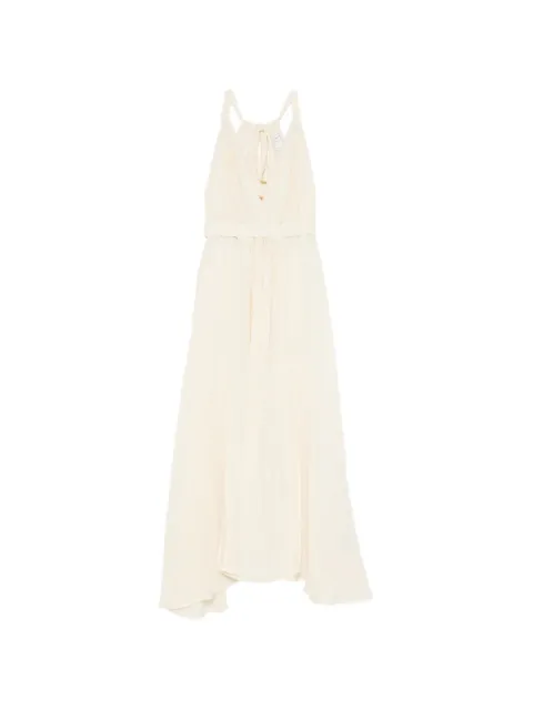 120% Lino linen halterneck dress Neutrals 33BLIW4PLI000G486701134