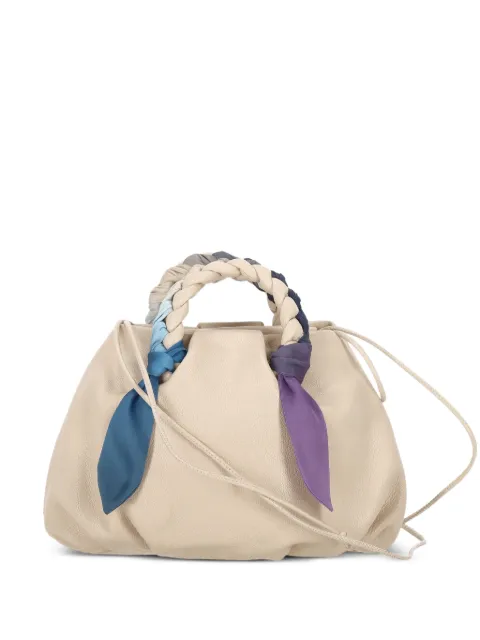 Hereu Bombon Foulard braided-handle crossbody bag Neutrals BOMFOWBS260031COCREAMC