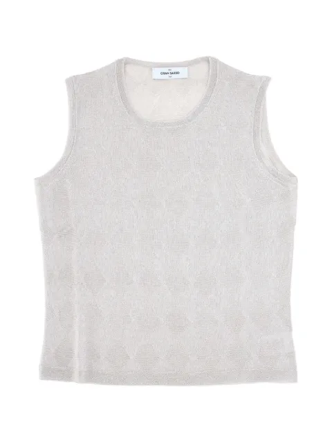 Gran Sasso patterned-jacquard tank top Neutrals 5721123011056