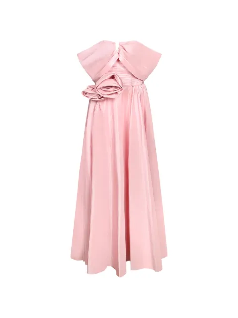 NISSA maxi floral-detail lace-up dress Pink RS15821PINK