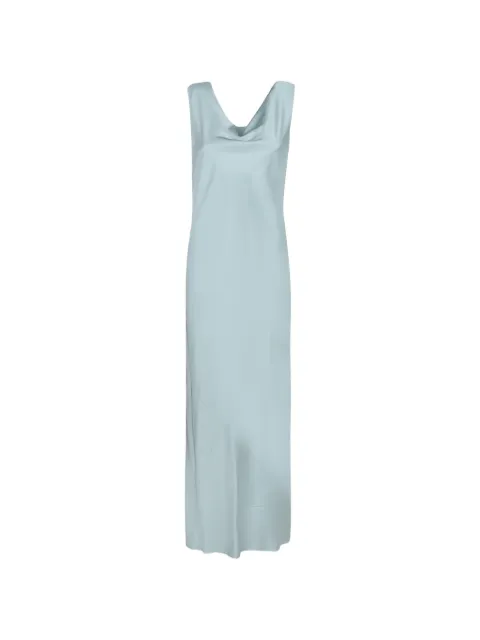 Blanca Vita maxi cowl-neck draped-back dress Blue ALIFAX2604