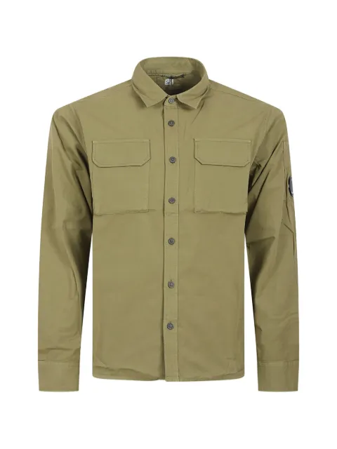 C.P. Company Lens-detail flap-pocket shirt Green 20CMSH706A110143G644