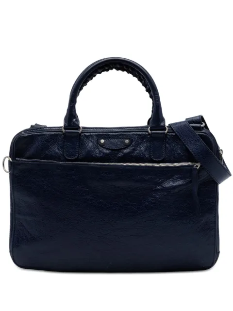 Balenciaga Pre-Owned 2013 Lambskin Motocross Giant 12 Briefcase business bag Blue JM17KEQWVQ4W7BVX