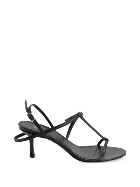 Coperni Floating leather heeled sandals Black COPSH103F6097