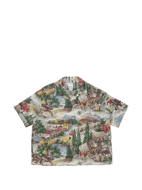 visvim Crosby graphic-print shirt Blue 0125105011002LBL