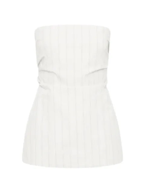 St. Agni Strapless Tie Back pinstriped top Neutrals R25211ESE