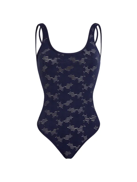 Vilebrequin logo-tag swimsuit Blue FHOEG201