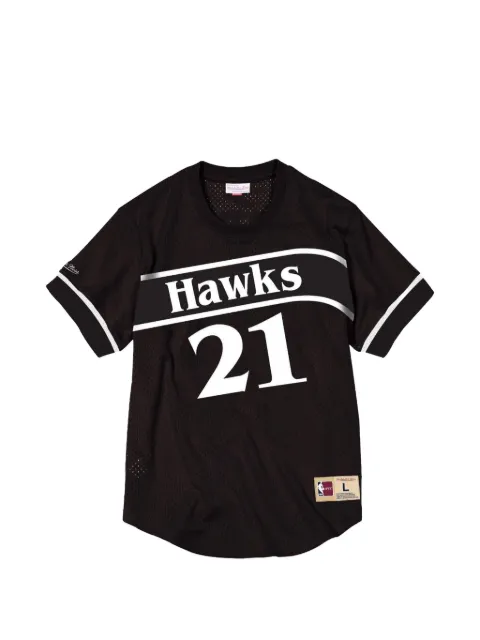 Mitchell & Ness mesh crew-neck T-shirt Black BA8X4GAHAKKVM