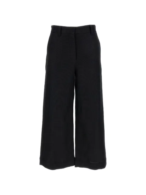 'S Max Mara Smmabissi basketweave straight-leg trousers Black 2619131063600