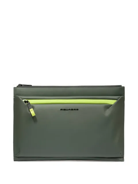 PIQUADRO water-resistant clutch bag Green AC6369C2OW