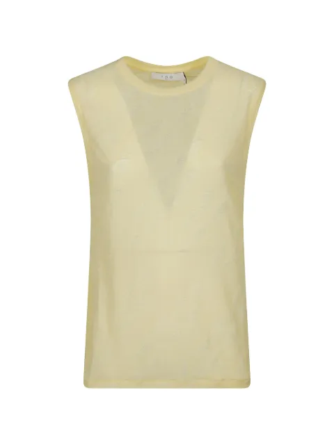 IRO Gloriana distressed sleeveless top Yellow WP19GLORIANA