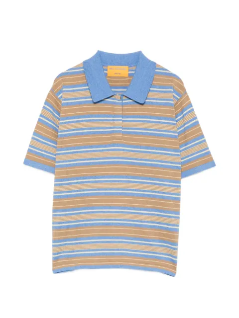 Guest In Residence striped short-sleeve polo top Blue W44130JL