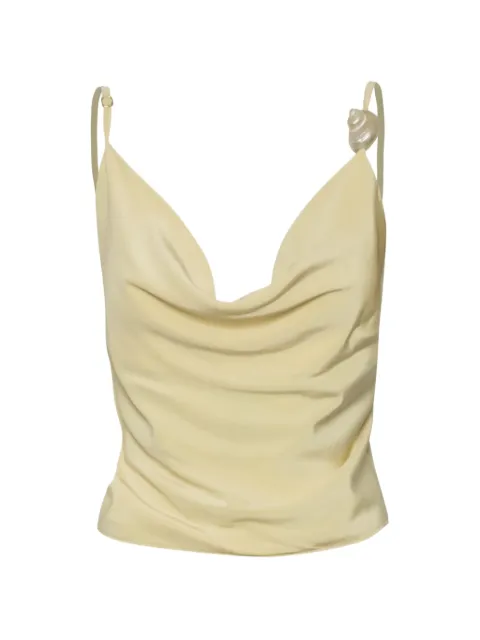Baobab shell-detail draped tank top Yellow 6000336