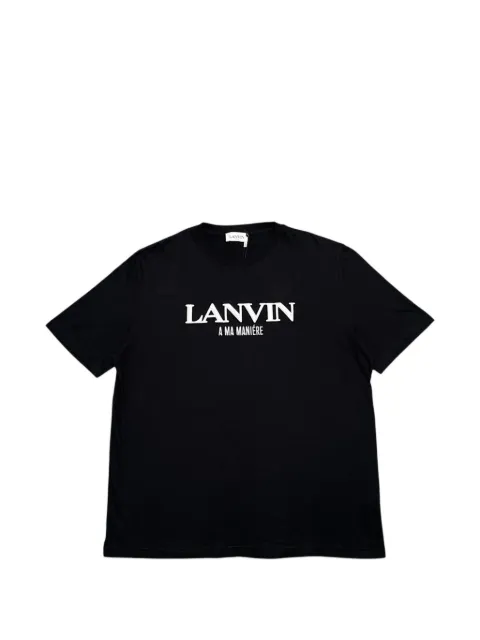 Lanvin x A Ma Maniére embroidered T-shirt Black RMTS0002J169H21
