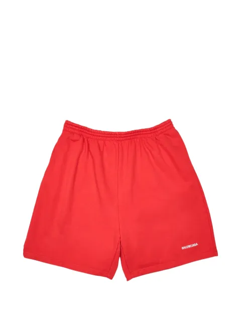 Balenciaga embroidered-logo shorts Red 674591TMVF5
