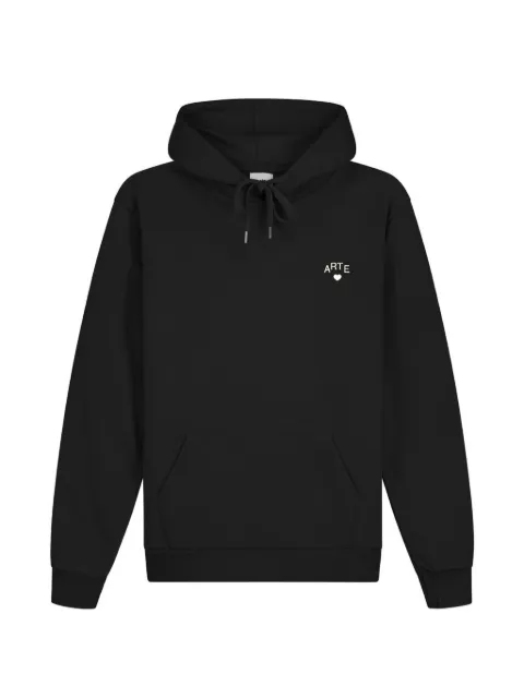 Arte Antwerp logo-print drawstring hoodie Black AW26119H