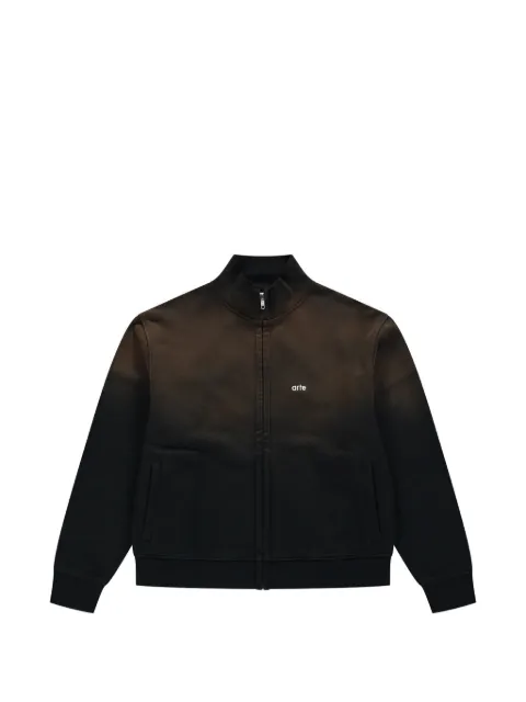 Arte Antwerp gradient-effect zip-up sweatshirt Black AW26009J