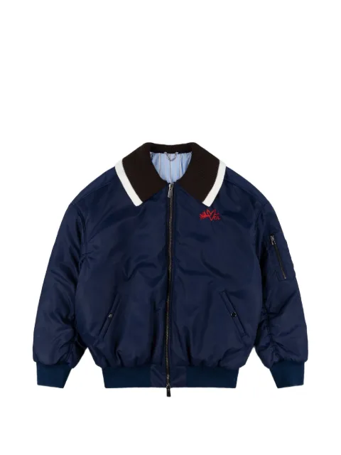 Charles Jeffrey Loverboy logo-embbroidered bomber jacket Blue 062010101