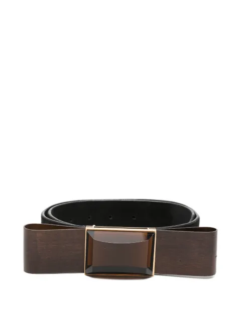 Gianfranco Ferré Pre-Owned 2000 bow-detail buckle belt Black GF350BLT