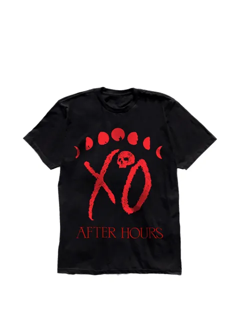 The Weeknd XO Moon Phase logo-print T-shirt Black PRSIN9EY