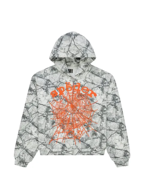 SP5DER Real Tree OG Web V2 printed hoodie Grey SP5DER419