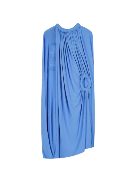 Coperni draped cut-out asymmetric dress Blue COPR283F5022