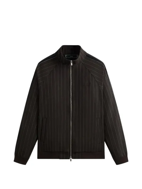 KITH Clifton pinstripe zip-up track jacket Black KHM031512211