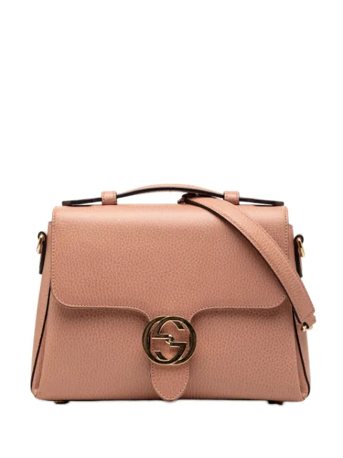 Gucci Pre-Owned 2000-2015 Small Dollar Calf Interlocking G satchel Pink SOSS2LC6XFPPDTQ2