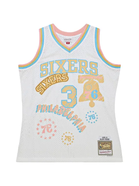 Mitchell & Ness Sidewalk Sketch Swingman jersey White TFSM5885P7602AIVWHIT