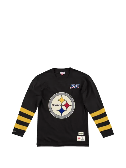 Mitchell & Ness NFL Pittsburgh Steelers logo-print T-shirt Black LNSLDF18030PSTBLCK
