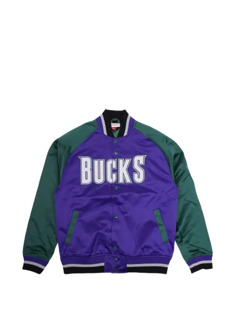 Mitchell & Ness Playmaker "Logo Bucks" bomber jacket Blue JK11147MBURGPR