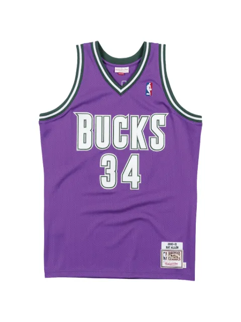 Mitchell & Ness NBA Authentic Jersey "Milwaukee Bucks Ray Allen #34" tank top Purple BA688CMBULJHN