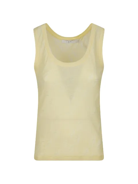 IRO distressed-effect tank top Yellow WP19GALADRIEL