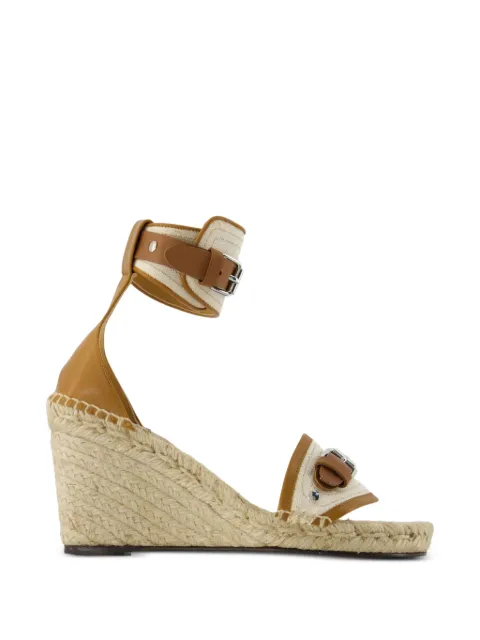 ISABEL MARANT Oliha wedge sandals in leather Neutrals EP0049FAD2C01S