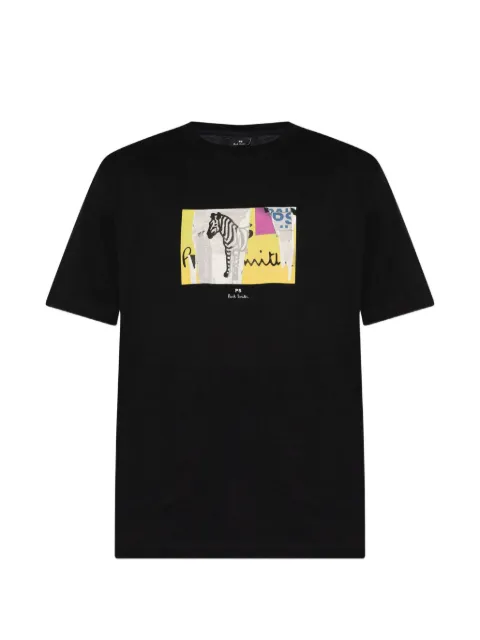 PS Paul Smith zebra-print T-shirt Black M2R011RWP6872