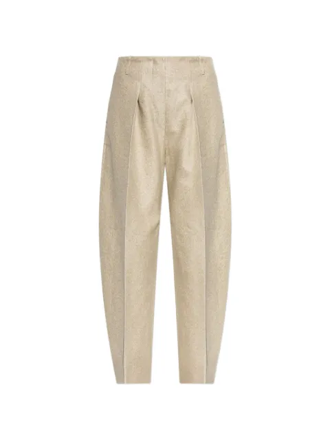 Jacquemus The Ovalo curved pants Neutrals PAW00079AW00727
