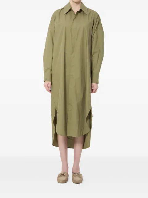 The Frankie Shop Bloom organic cotton shirt midi dress Green SDFS22067408