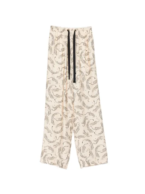 Forte Forte leopard-print drawstring palazzo pants Neutrals 15420MYPANTS