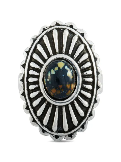 King Baby Starburst Concho turquoise ring Silver K205728