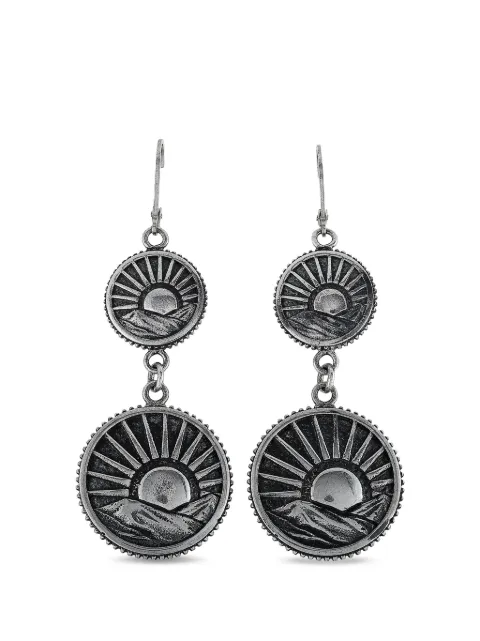 King Baby Sun Concho drop earrings Silver K609121