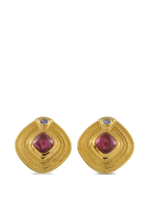 SeidenGang garnet and iolite clip-on earrings Gold SG01042726
