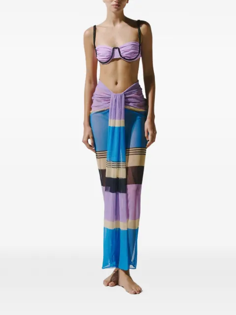 Baobab Nia draped-detail maxi skirt Purple 6450461
