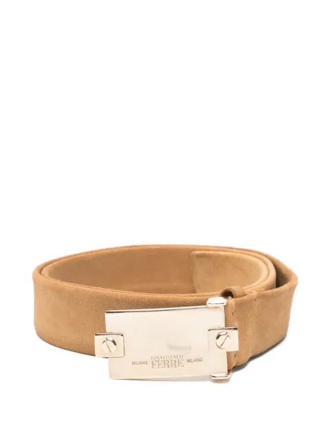 Gianfranco Ferré Pre-Owned 2000 logo-plaque belt Brown GF180BLR
