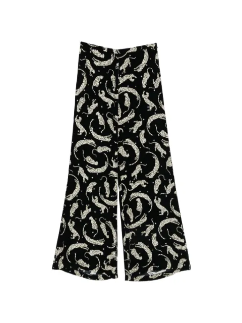 Forte Forte leopard-print velvet-effect trousers Black 15416MYPANTS