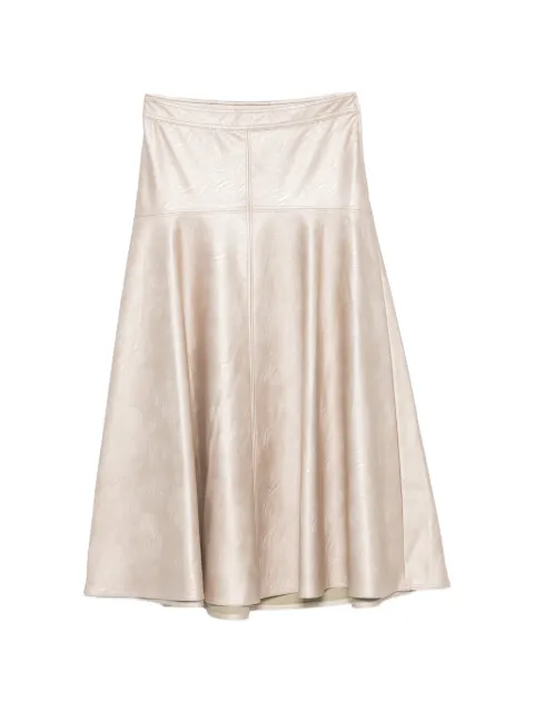 Forte Forte metallic-effect panelled midi skirt Gold 15312MYSKIRT