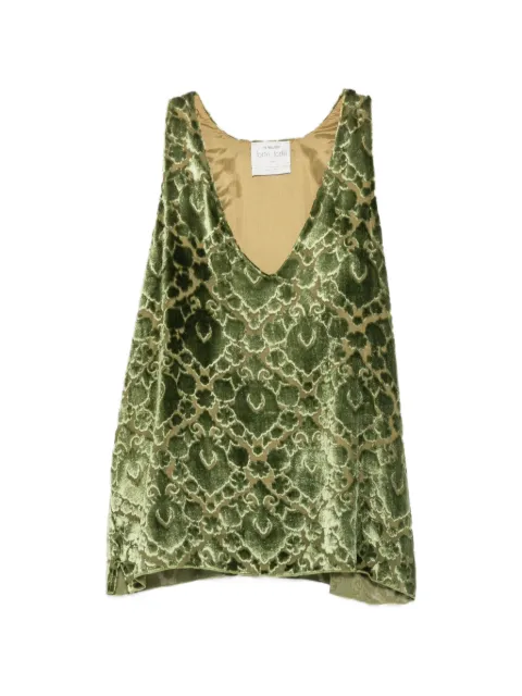 Forte Forte damask-pattern velvet top Green 15365MYTOP